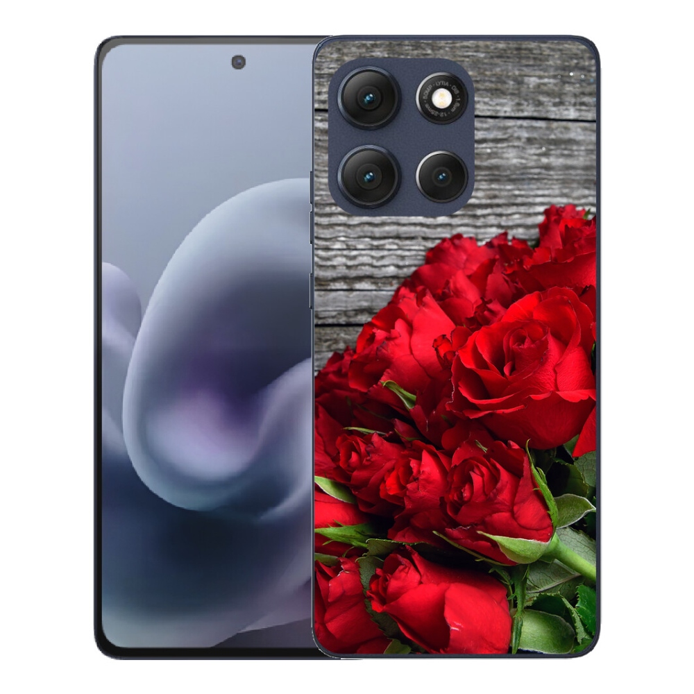 Gélový obal mmCase pre Motorola Moto G86 5G – červené ruže