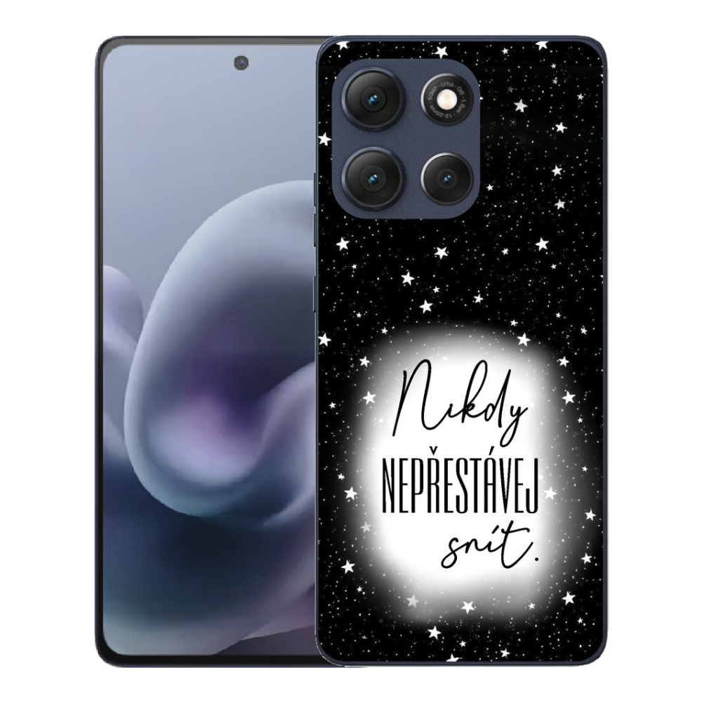Gélový obal mmCase pre Motorola Moto G86 5G – citát 1 na čierno-bielom pozadí