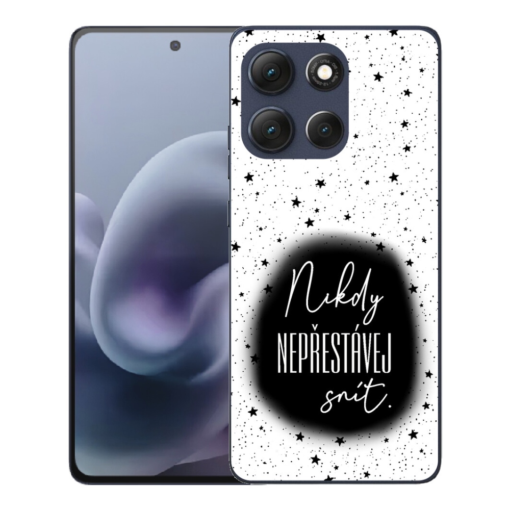 Gélový obal mmCase pre Motorola Moto G86 5G – citát 1 na čierno-bielom pozadí