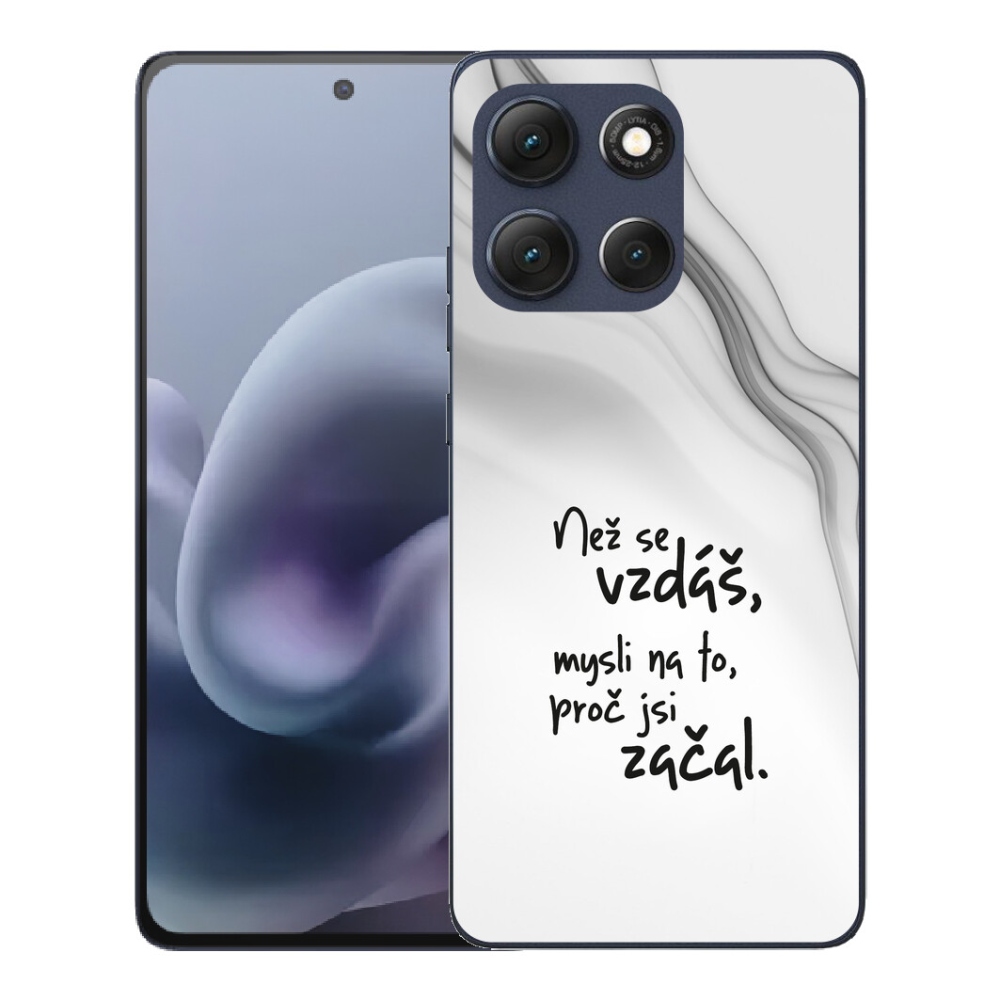 Gélový obal mmCase pre Motorola Moto G86 5G – citát 2 na bielom pozadí