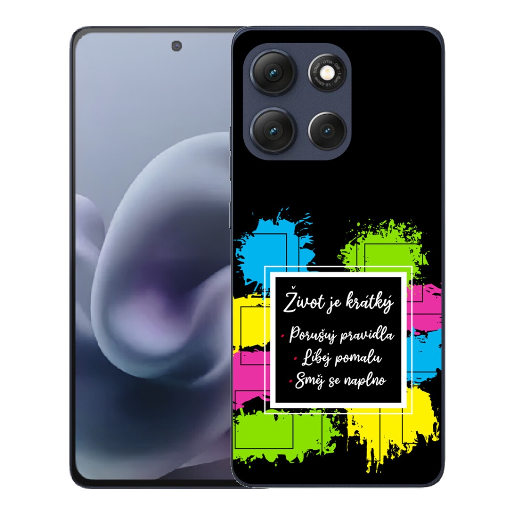 Gélový obal mmCase pre Motorola Moto G86 5G – citát 5 na čiernom pozadí