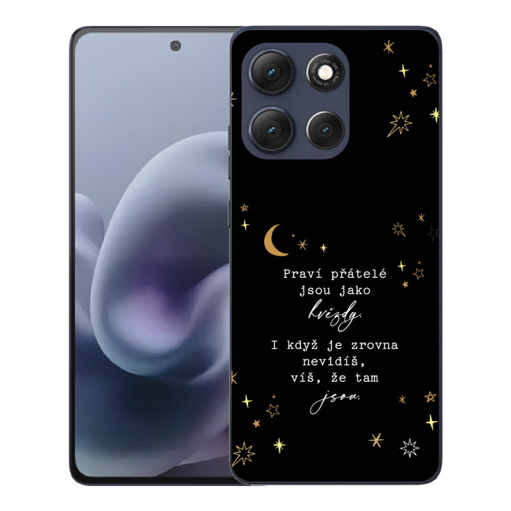 Gélový obal mmCase pre Motorola Moto G86 5G – citát 6 na čiernom pozadí