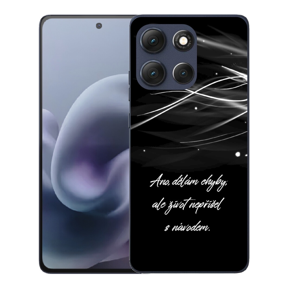 Gélový obal mmCase pre Motorola Moto G86 5G – citát na čiernom pozadí