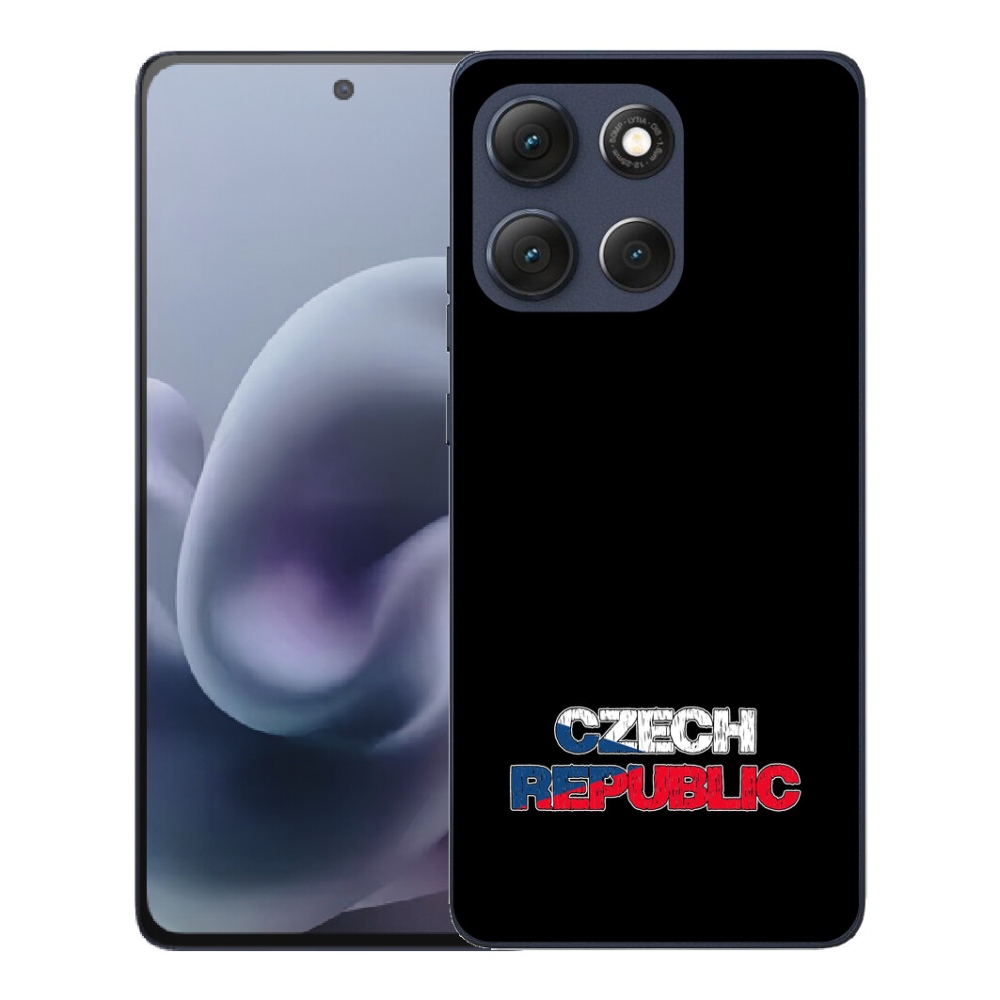 Gélový obal mmCase pre Motorola Moto G86 5G – Česká republika, čierne pozadie