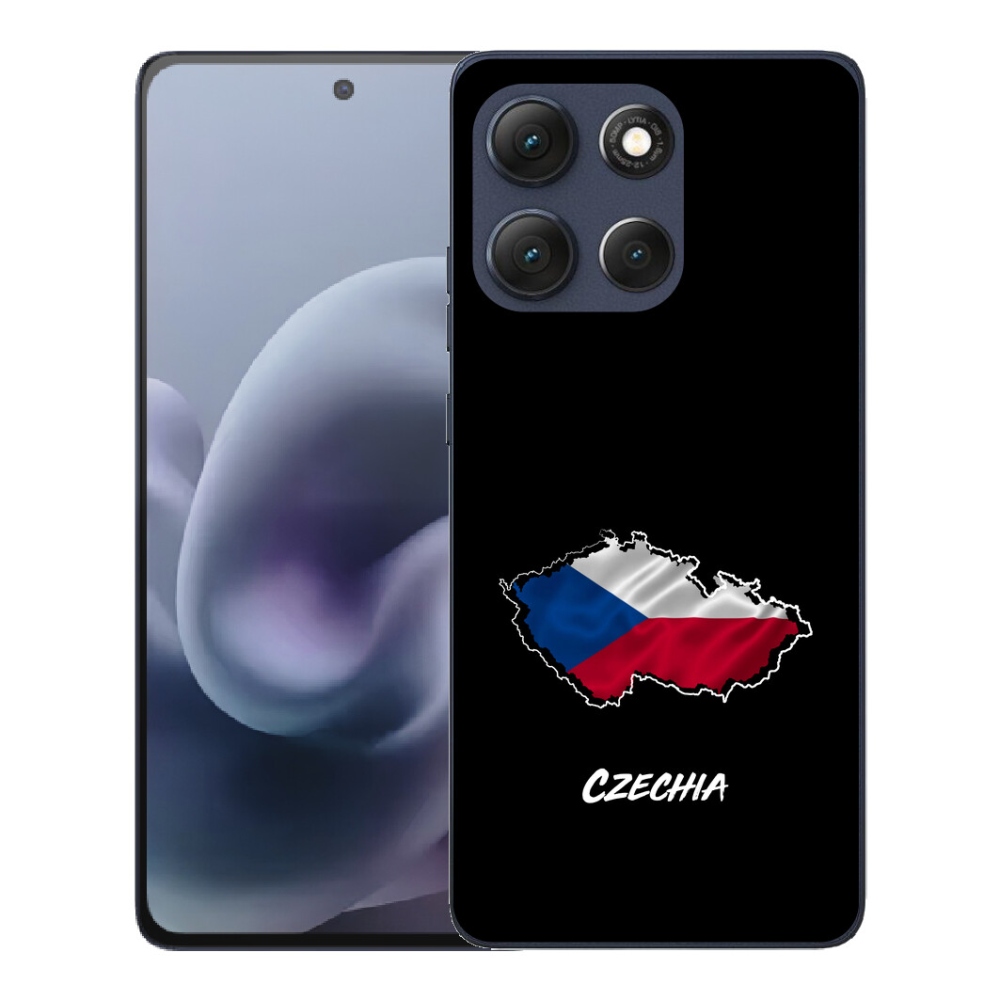 Gélový obal mmCase pre Motorola Moto G86 5G – Czechia s čiernym pozadím