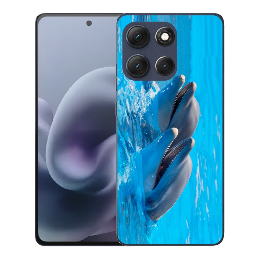 Gélový obal mmCase pre Motorola Moto G86 5G – delfíny