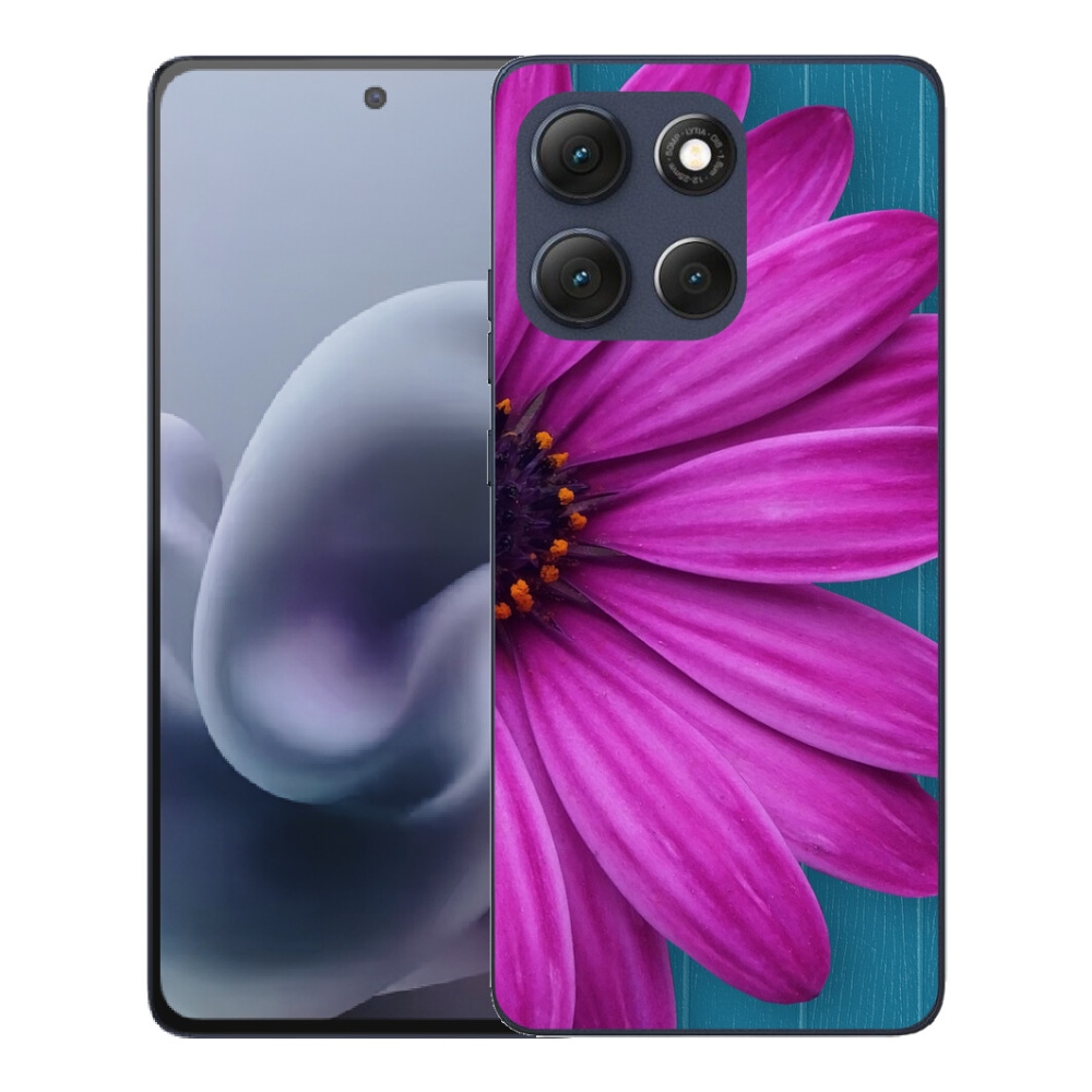 Gélový obal mmCase pre Motorola Moto G86 5G – fialová margarétka