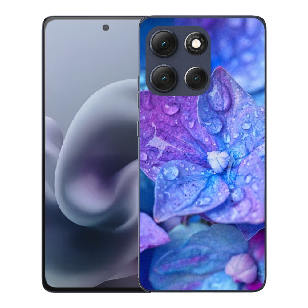 Gélový obal mmCase pre Motorola Moto G86 5G – fialový kvet