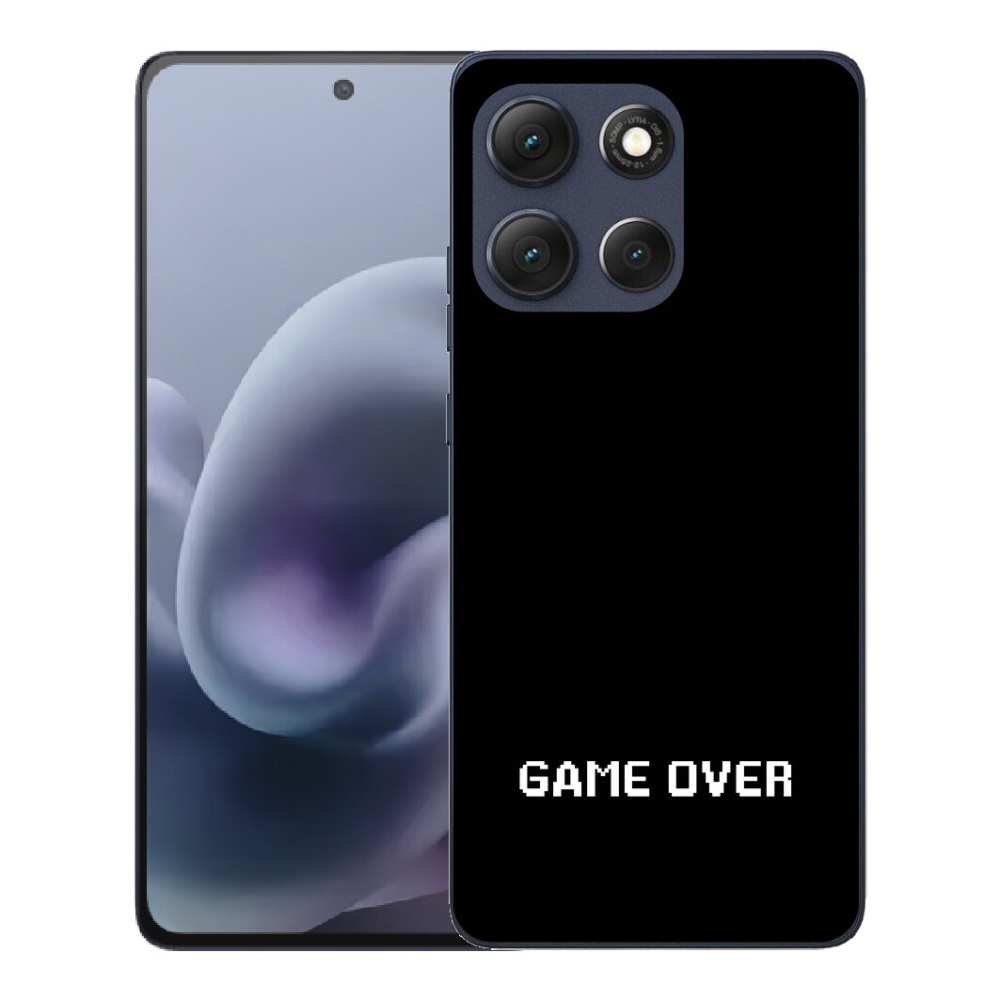 Gélový obal mmCase pre Motorola Moto G86 5G – „game over“ na čiernom pozadí