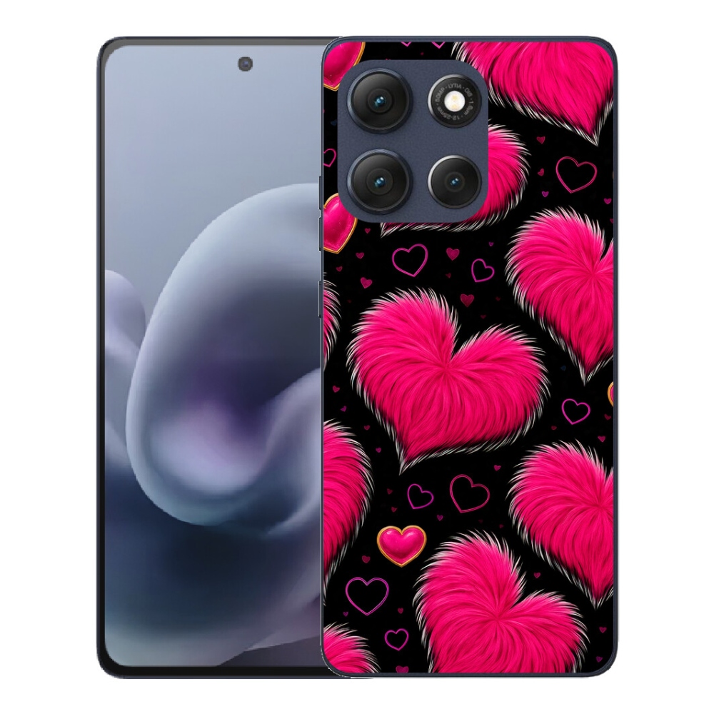 Gélový obal mmCase pre Motorola Moto G86 5G – jemné srdiečka