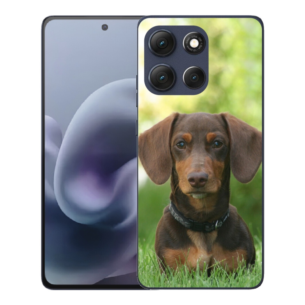 Gélový obal mmCase pre Motorola Moto G86 5G – hnedý jazvečík