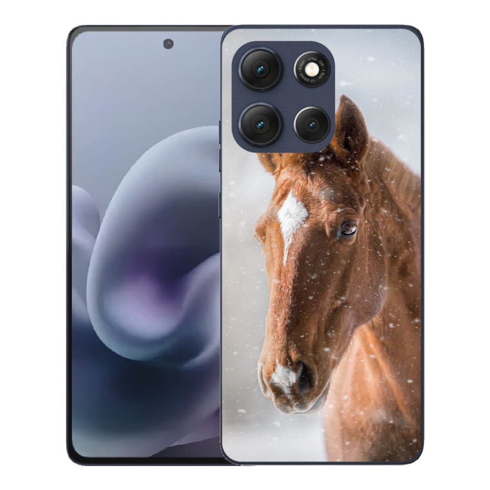 Gélový obal mmCase pre Motorola Moto G86 5G – hnedý kôň 2