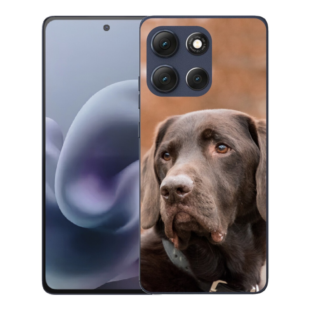 Gélový obal mmCase pre Motorola Moto G86 5G – hnedý labrador