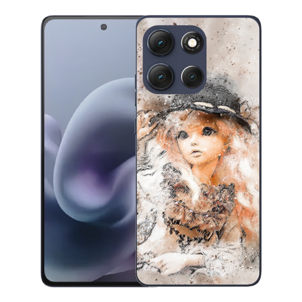 Gélový obal mmCase na Motorola Moto G86 5G – dievčatko s klobúkom