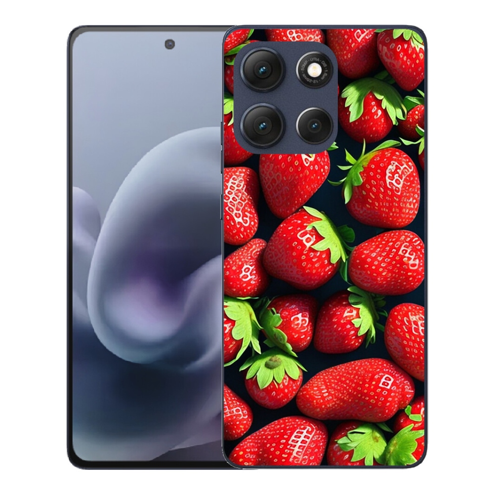 Gélový obal mmCase pre Motorola Moto G86 5G – jahody