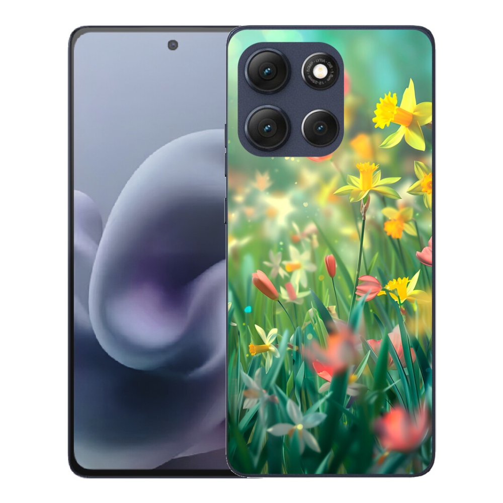 Gélový obal mmCase pre Motorola Moto G86 5G – jarné kvety