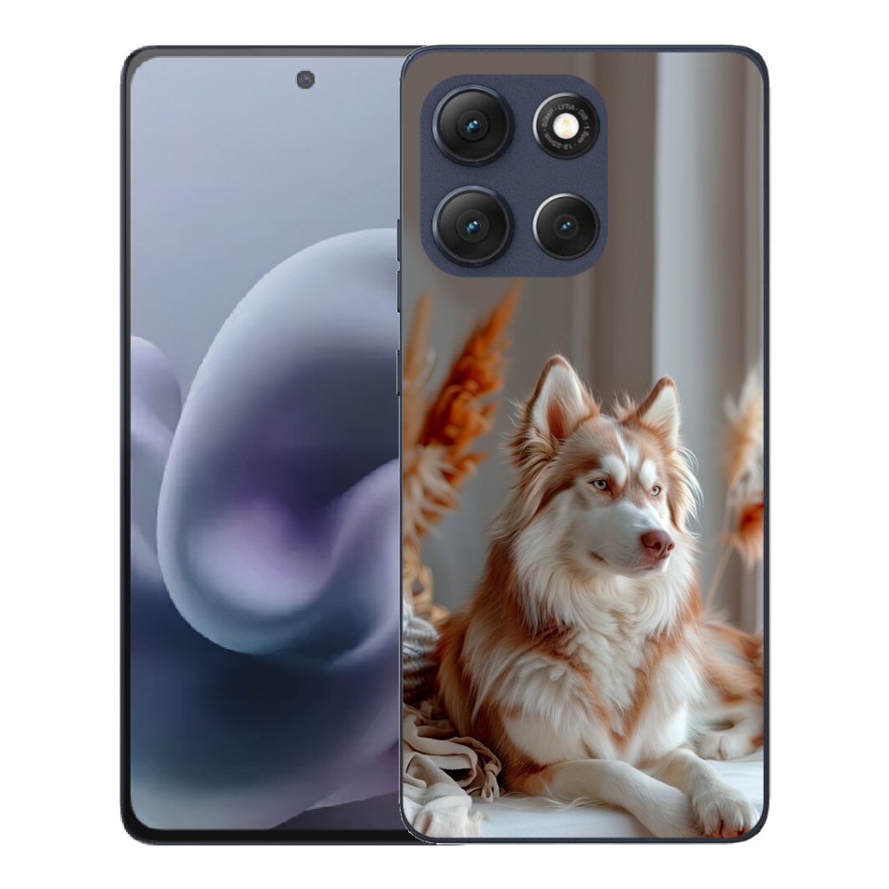 Gélový obal mmCase pre Motorola Moto G86 5G – pokojný sibírsky husky