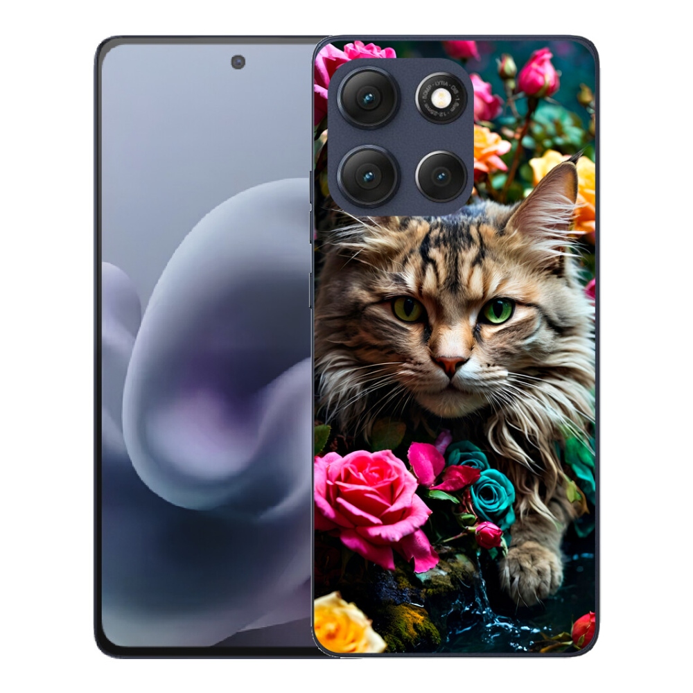 Gélový obal mmCase pre Motorola Moto G86 5G – mačací vzhľad 2