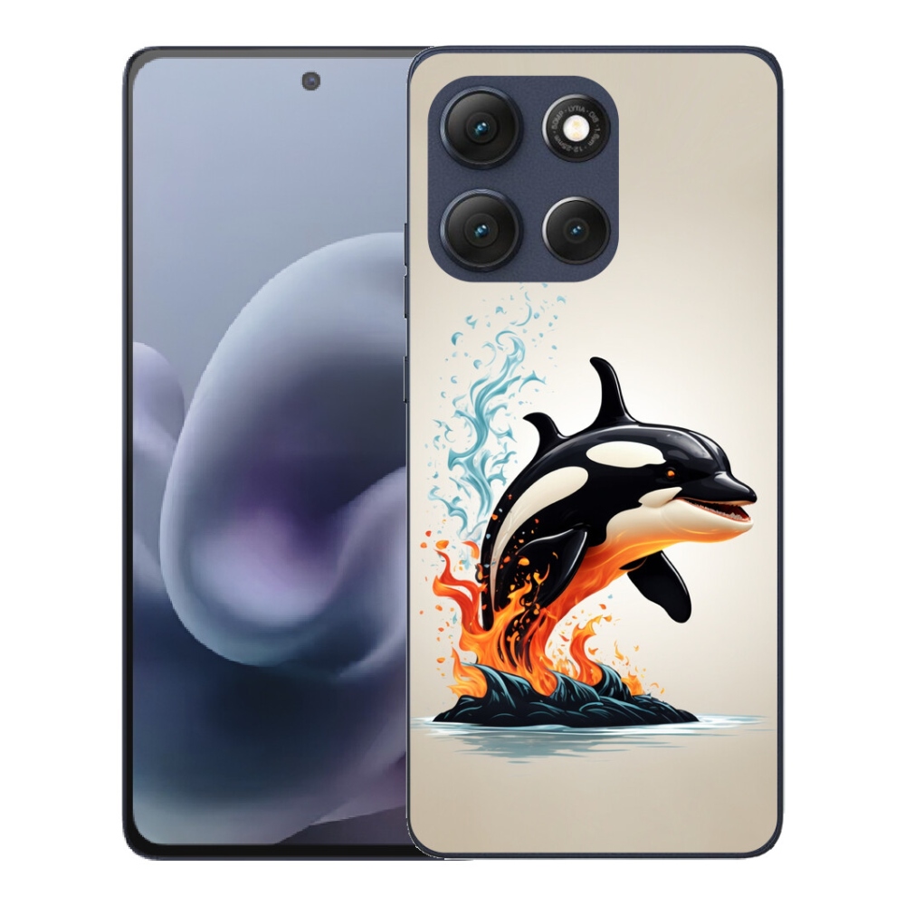 Gélový obal mmCase pre Motorola Moto G86 5G – kosatka