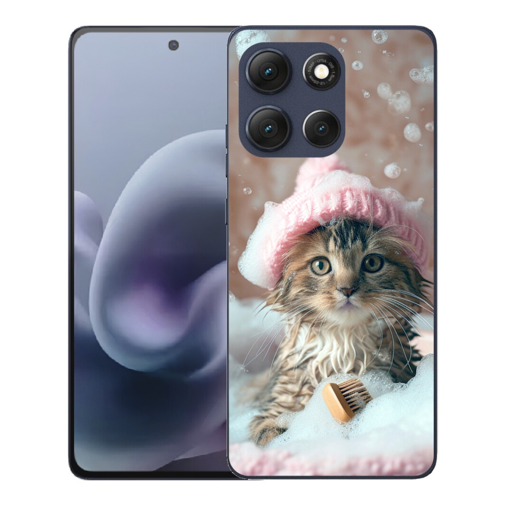 Gélový obal mmCase pre Motorola Moto G86 5G – mačiatko a kúpeľ