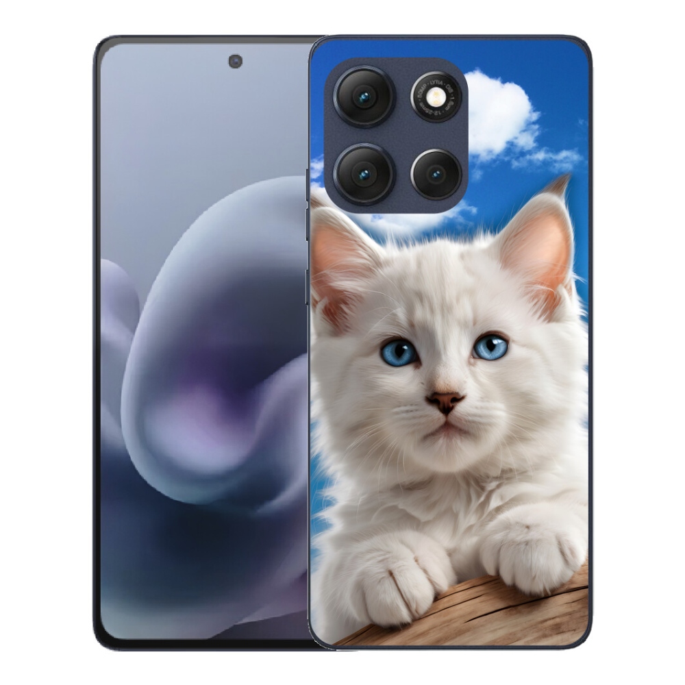 Gélový obal mmCase pre Motorola Moto G86 5G – mačiatko a oblaky