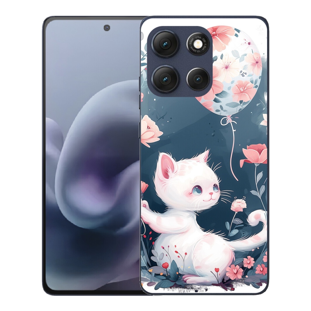 Gélový obal mmCase pre Motorola Moto G86 5G – mačiatko s balónikom