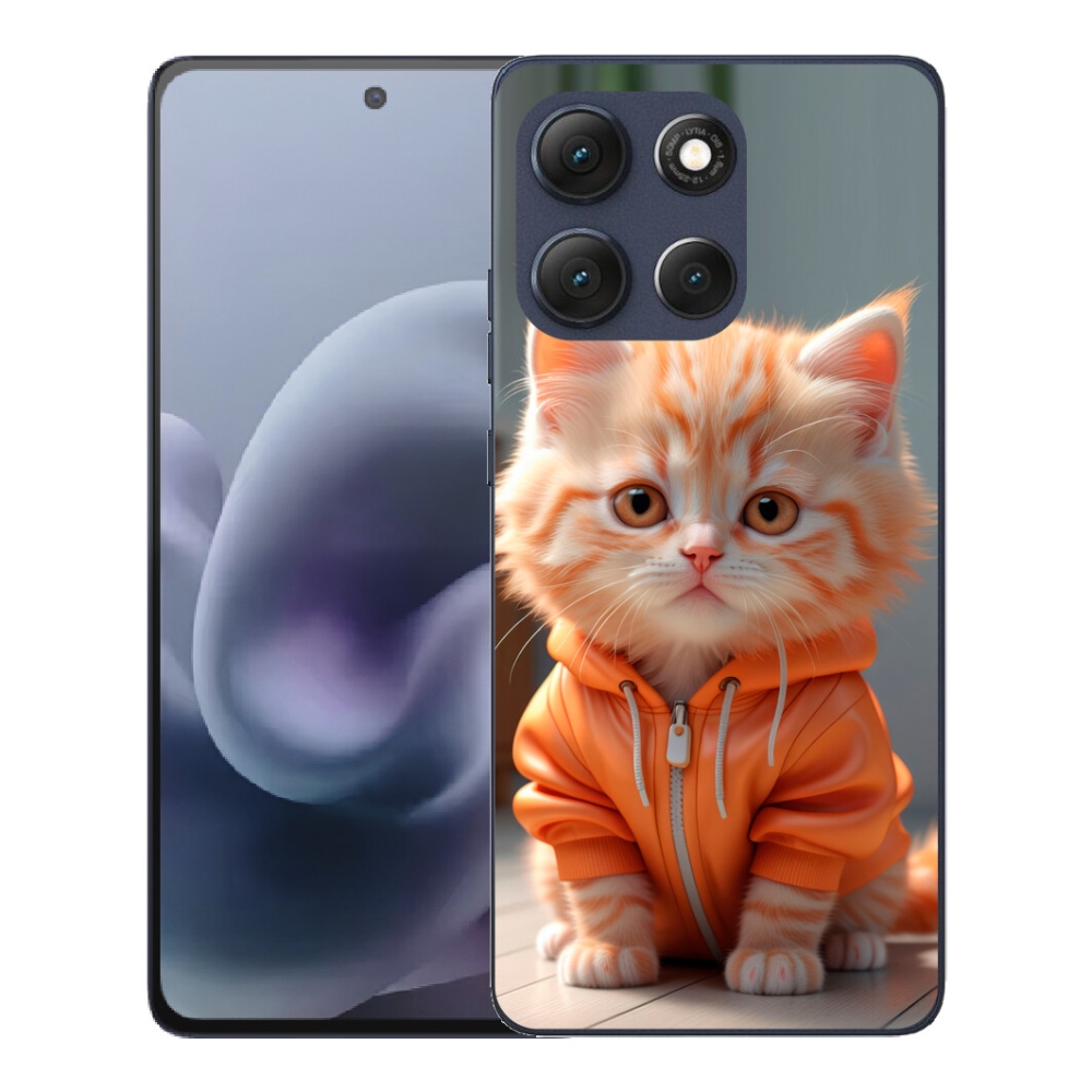 Gélový obal mmCase pre Motorola Moto G86 5G – mačiatko v mikine