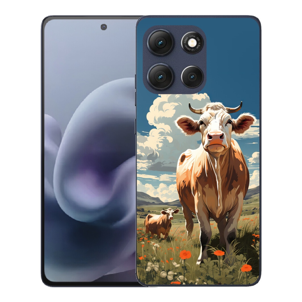 Gélový obal mmCase pre Motorola Moto G86 5G – kravy na lúke