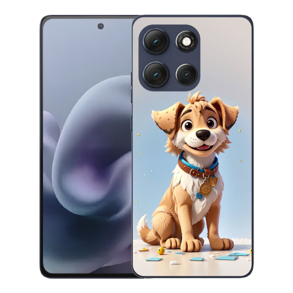 Gélový obal mmCase pre Motorola Moto G86 5G – kreslené šteniatko