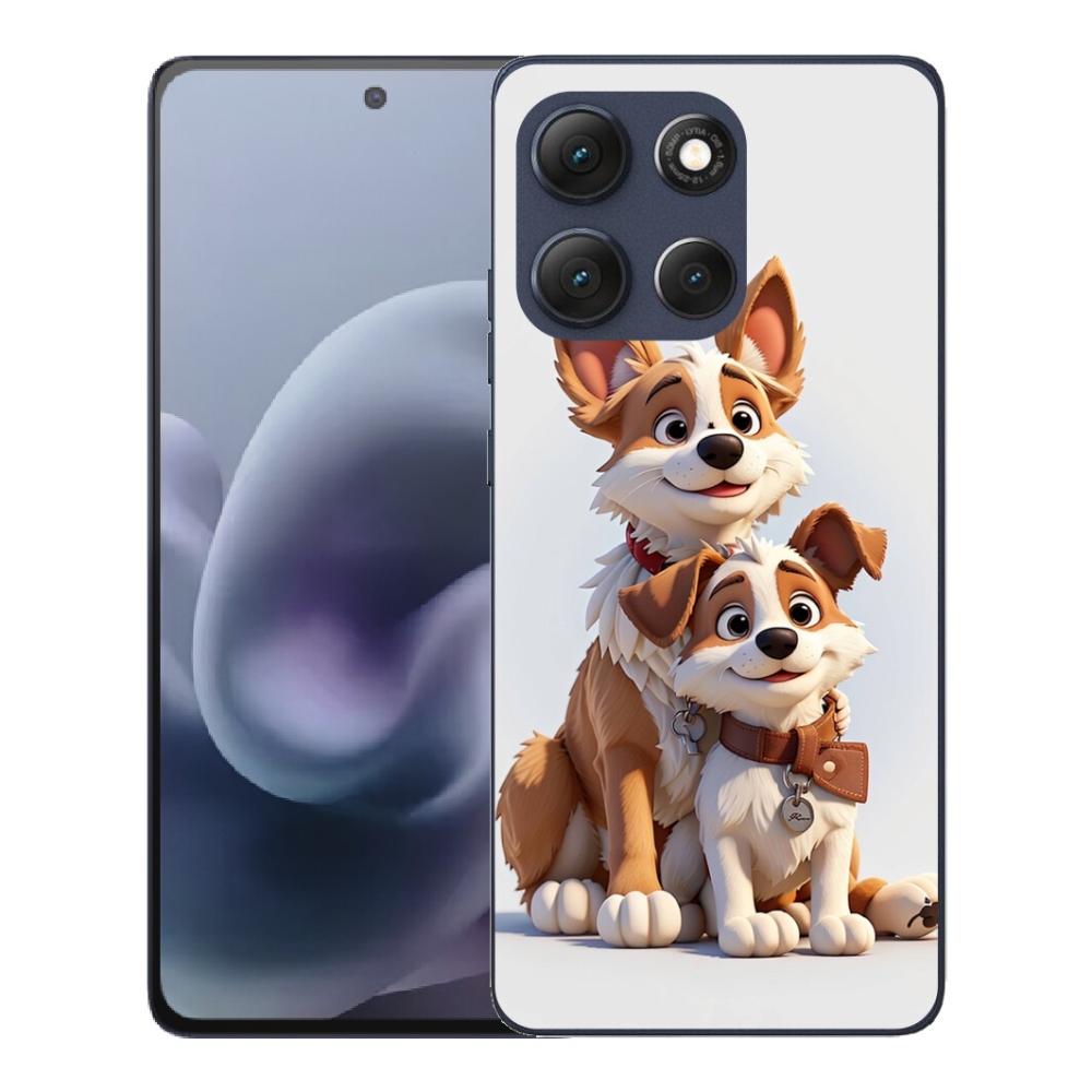 Gélový obal mmCase pre Motorola Moto G86 5G – kreslené psíky