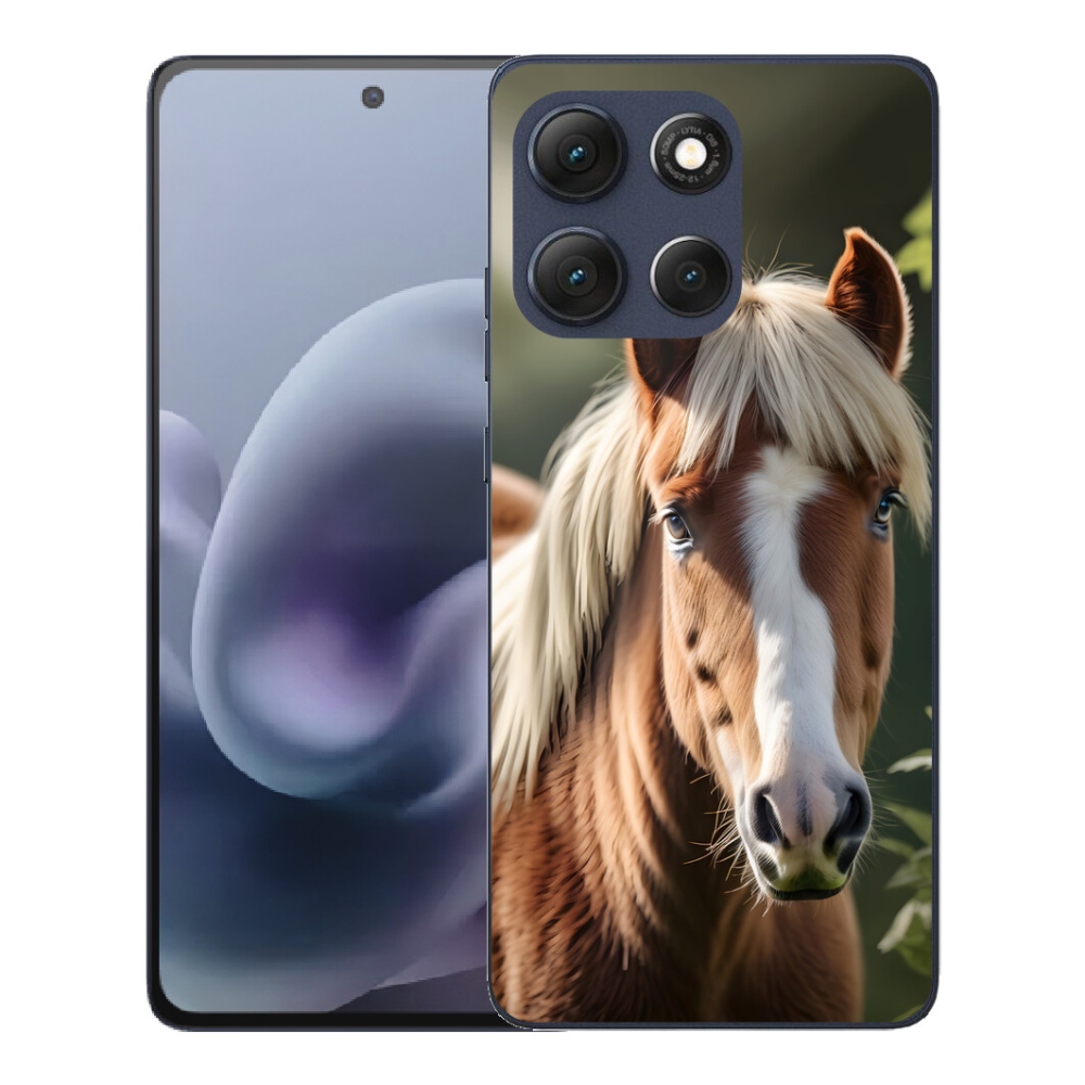 Gélový obal mmCase pre Motorola Moto G86 5G – kôň so svetlou hrivou