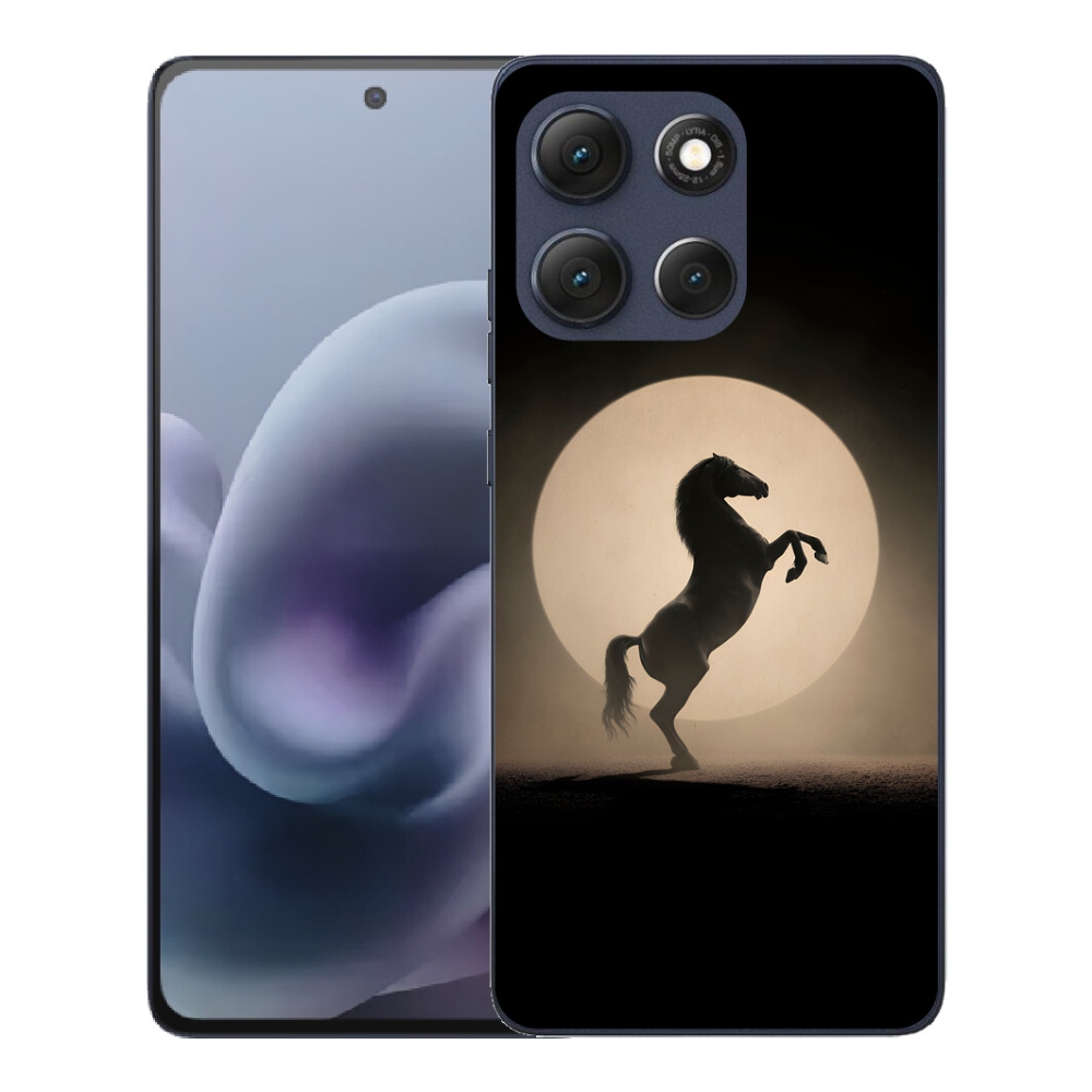 Gélový obal mmCase pre Motorola Moto G86 5G – silueta koňa