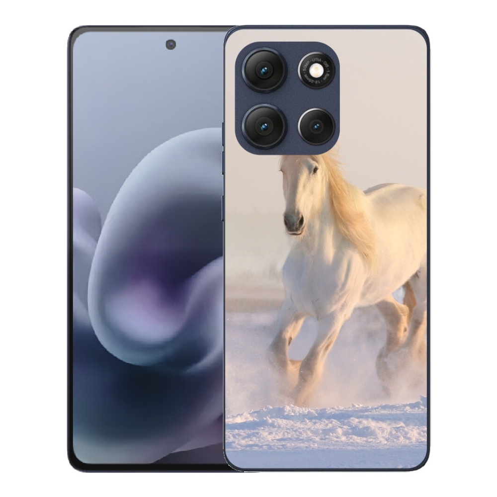 Gélový obal mmCase pre Motorola Moto G86 5G – kôň v snehu