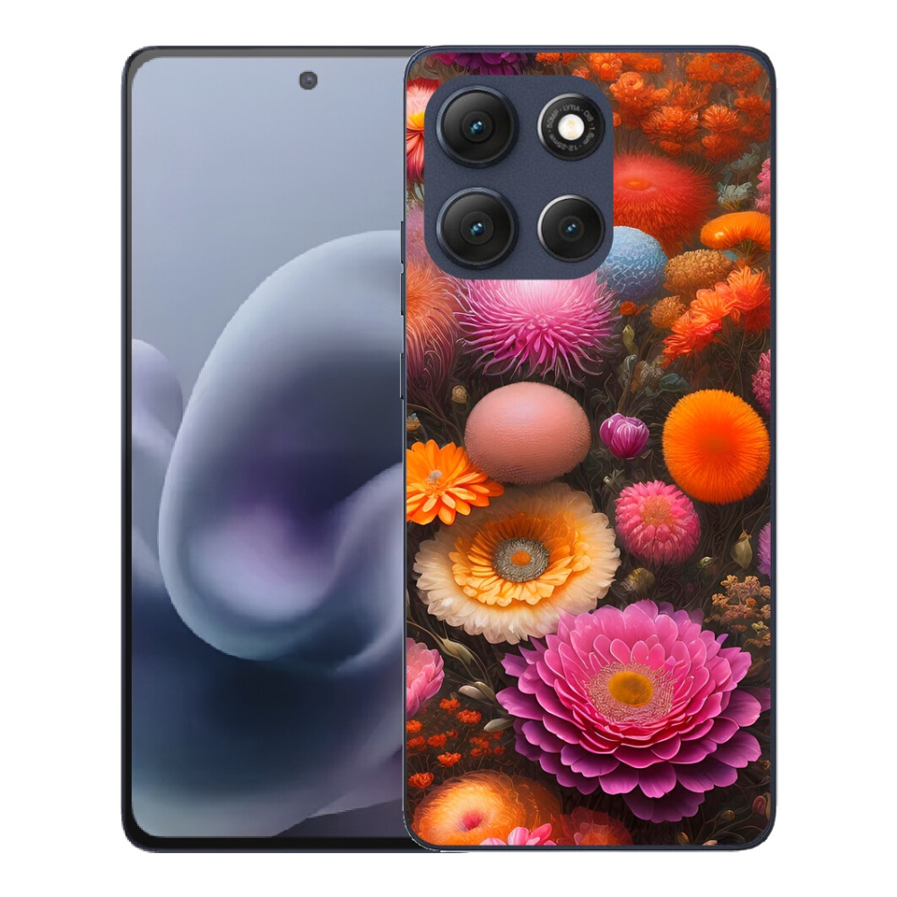 Gélový obal mmCase pre Motorola Moto G86 5G – kvetinová kompozícia
