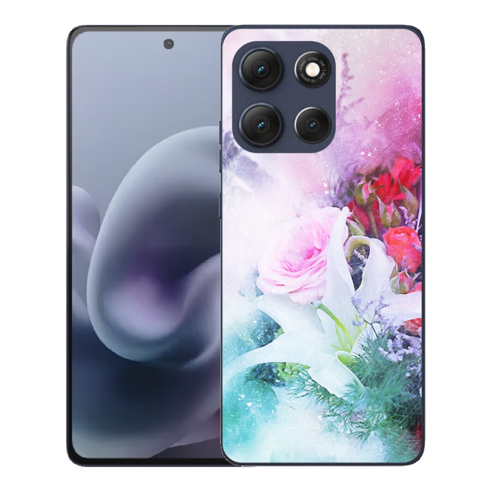 Gélový obal mmCase pre Motorola Moto G86 5G – kvety 4