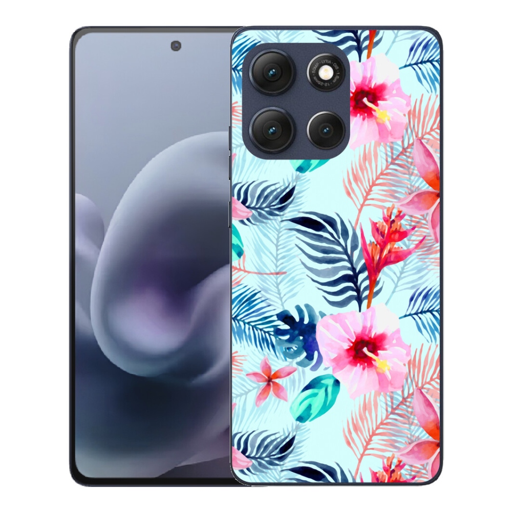 Gélový obal mmCase pre Motorola Moto G86 5G – kvety