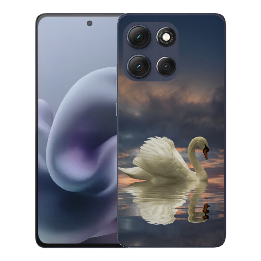 Gélový obal mmCase pre Motorola Moto G86 5G – labuť
