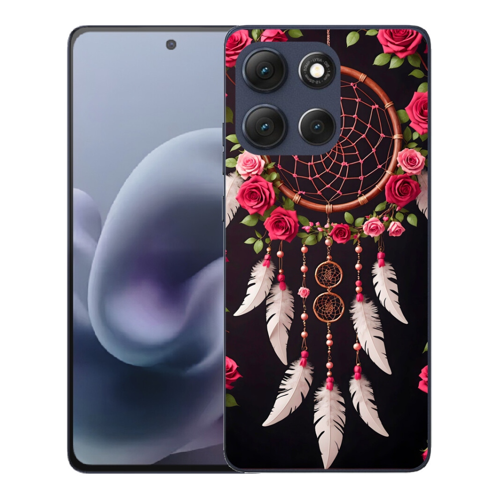 Gélový obal mmCase pre Motorola Moto G86 5G – lapač snov s ružami