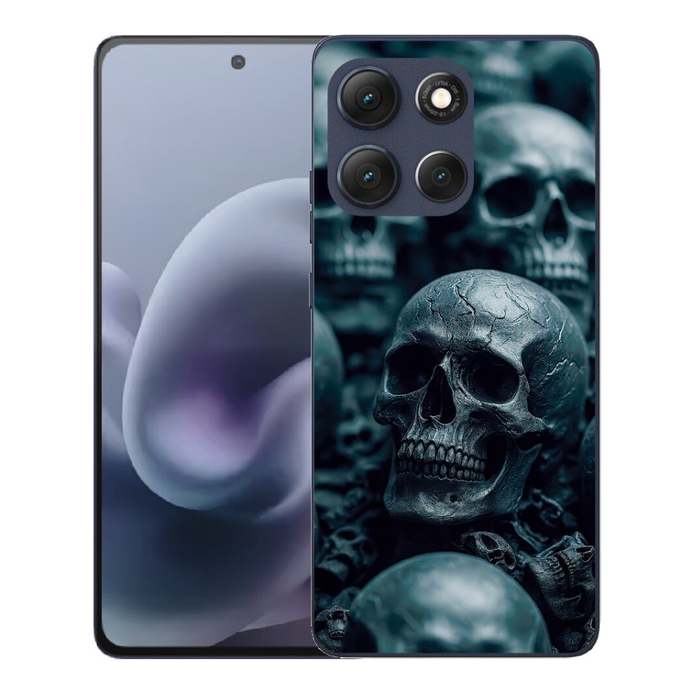 Gélový obal mmCase pre Motorola Moto G86 5G – lebka 2