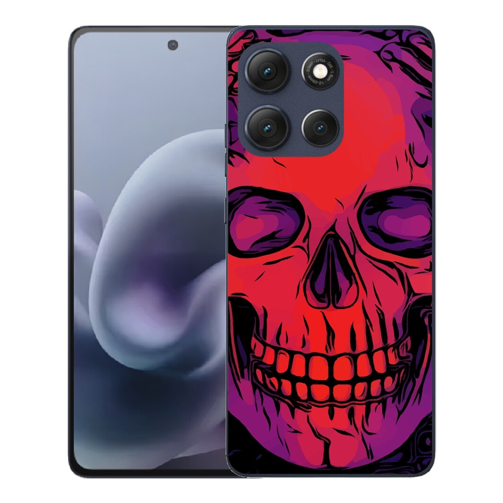 Gélový obal mmCase pre Motorola Moto G86 5G – lebka