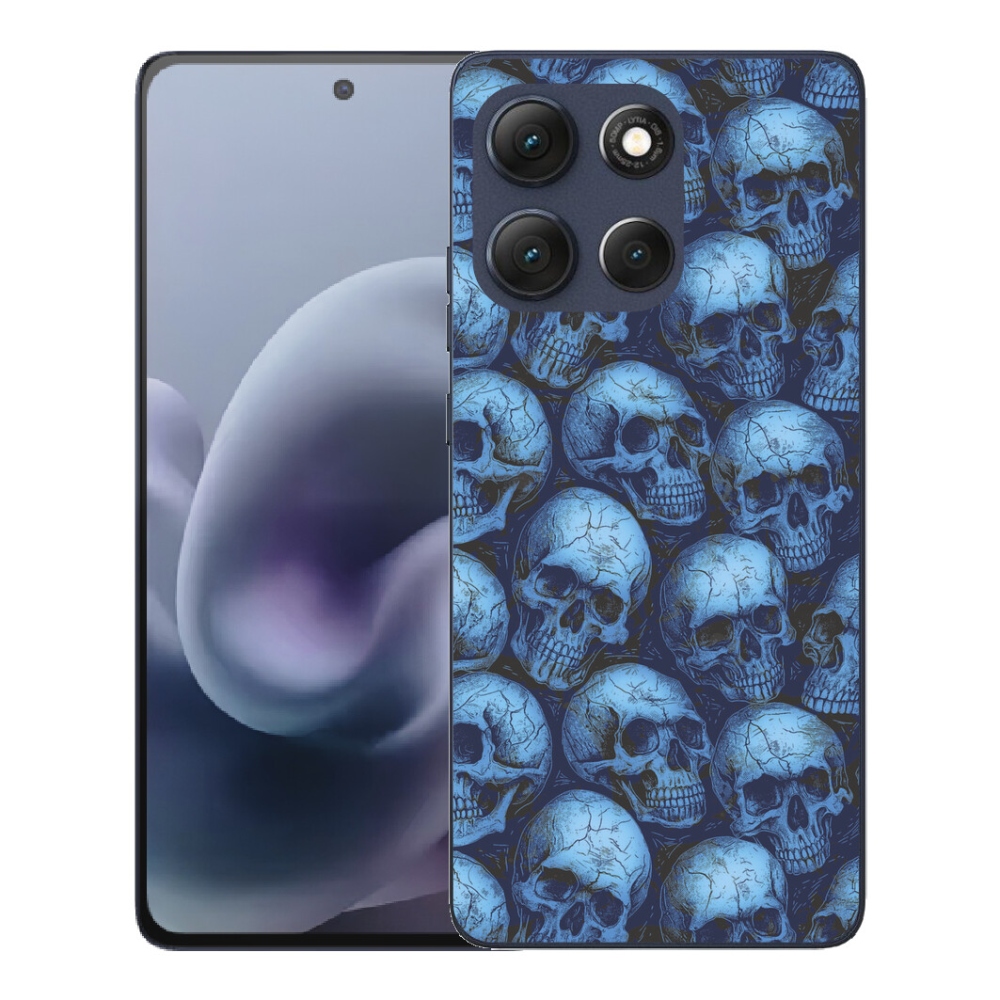 Gélový obal mmCase pre Motorola Moto G86 5G – lebky