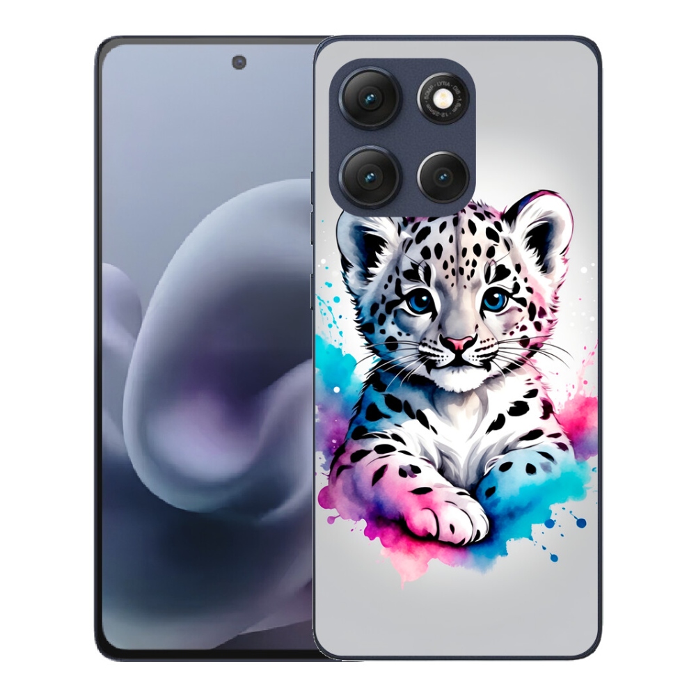 Gélový obal mmCase pre Motorola Moto G86 5G – leopardie mláďa