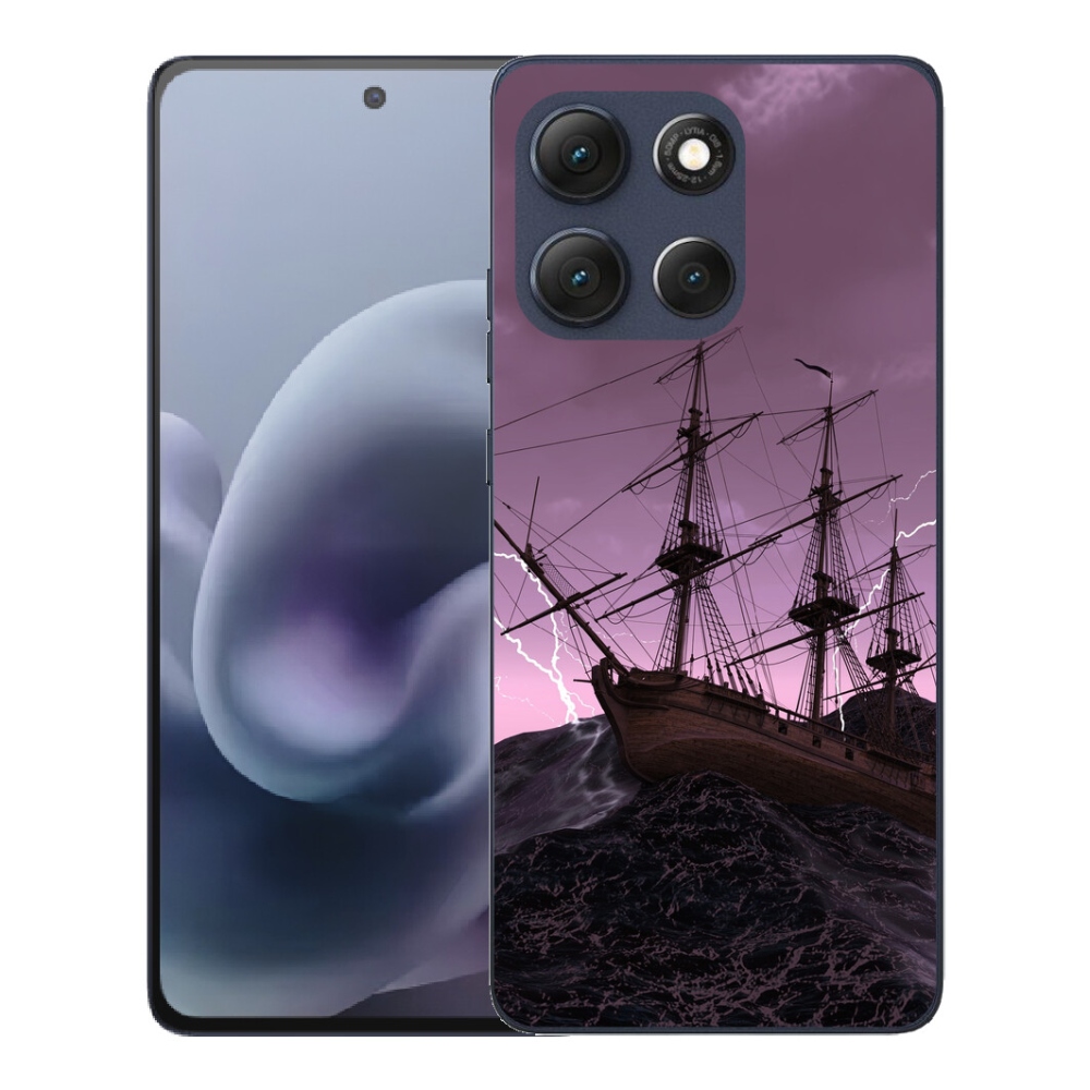 Gélový obal mmCase pre Motorola Moto G86 5G – loď v búrke