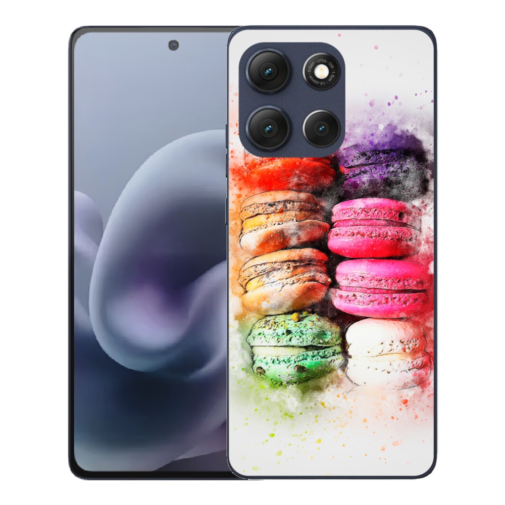 Gélový obal mmCase pre Motorola Moto G86 5G – makrónky