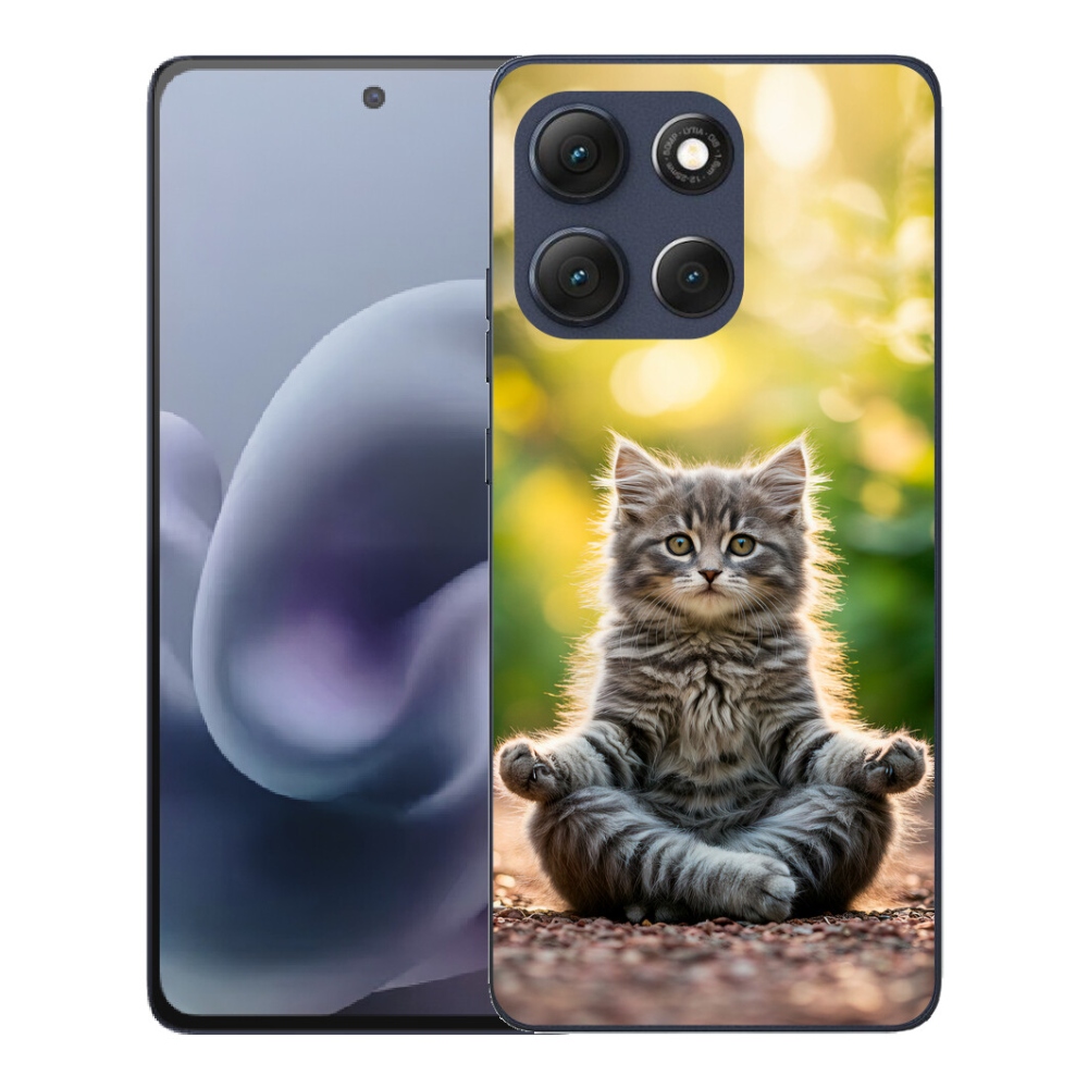 Gélový obal mmCase pre Motorola Moto G86 5G – meditujúce mačiatko