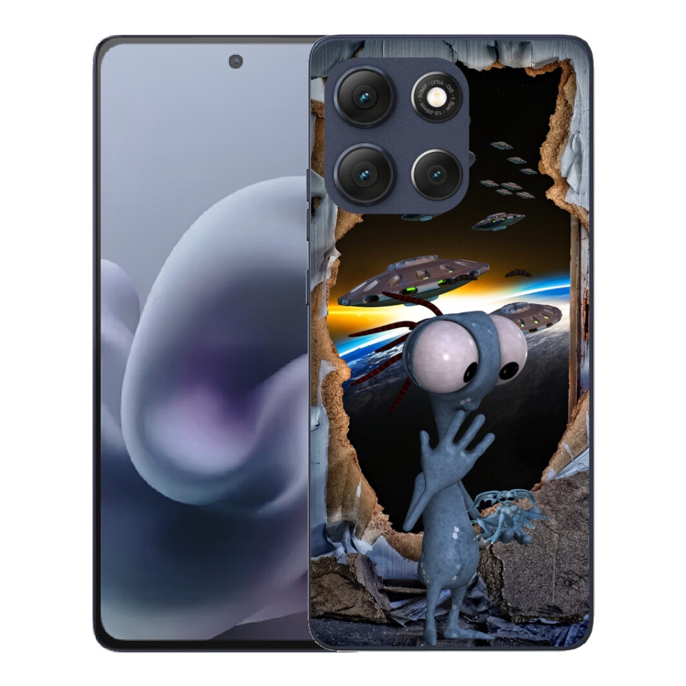 Gélový obal mmCase pre Motorola Moto G86 5G – mimozemšťan