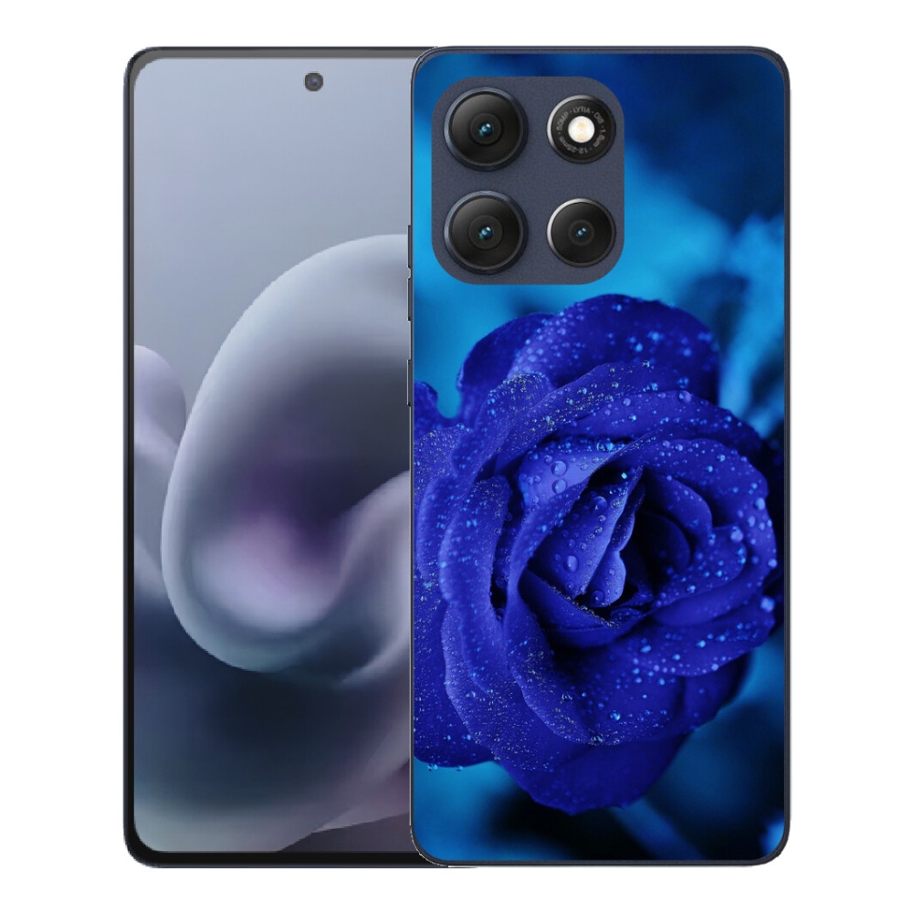 Gélový obal mmCase pre Motorola Moto G86 5G – modrá ruža