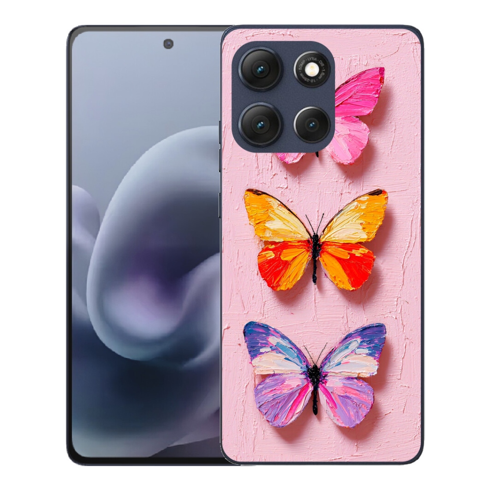 Gélový obal mmCase pre Motorola Moto G86 5G – trojica motýľov
