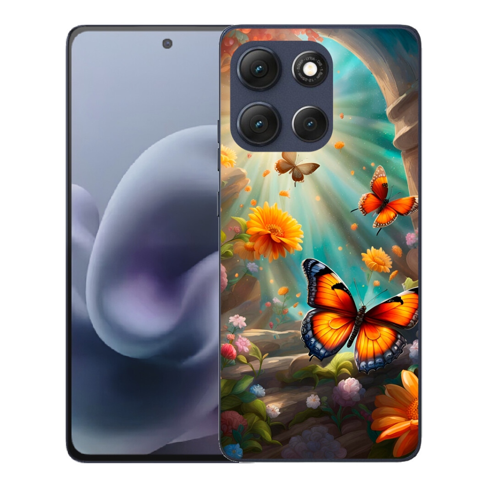 Gélový obal mmCase pre Motorola Moto G86 5G – motýlia záhrada 2