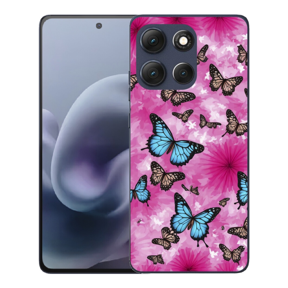 Gélový obal mmCase pre Motorola Moto G86 5G – motýlia záhrada